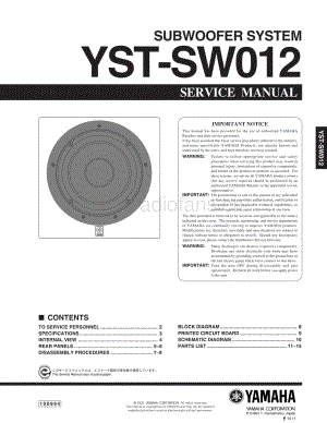 Yamaha-YSTSW-012-Service-Manual电路原理图.pdf