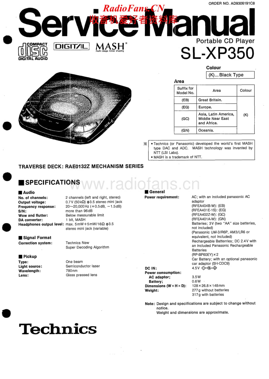 Technics-SLXP-350-Service-Manual电路原理图.pdf_第1页