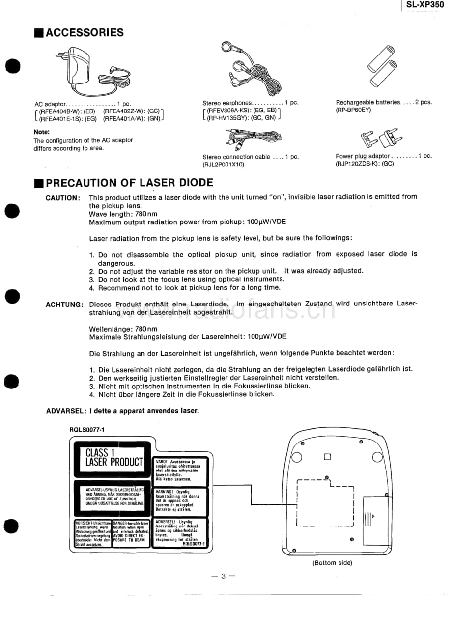 Technics-SLXP-350-Service-Manual电路原理图.pdf_第3页