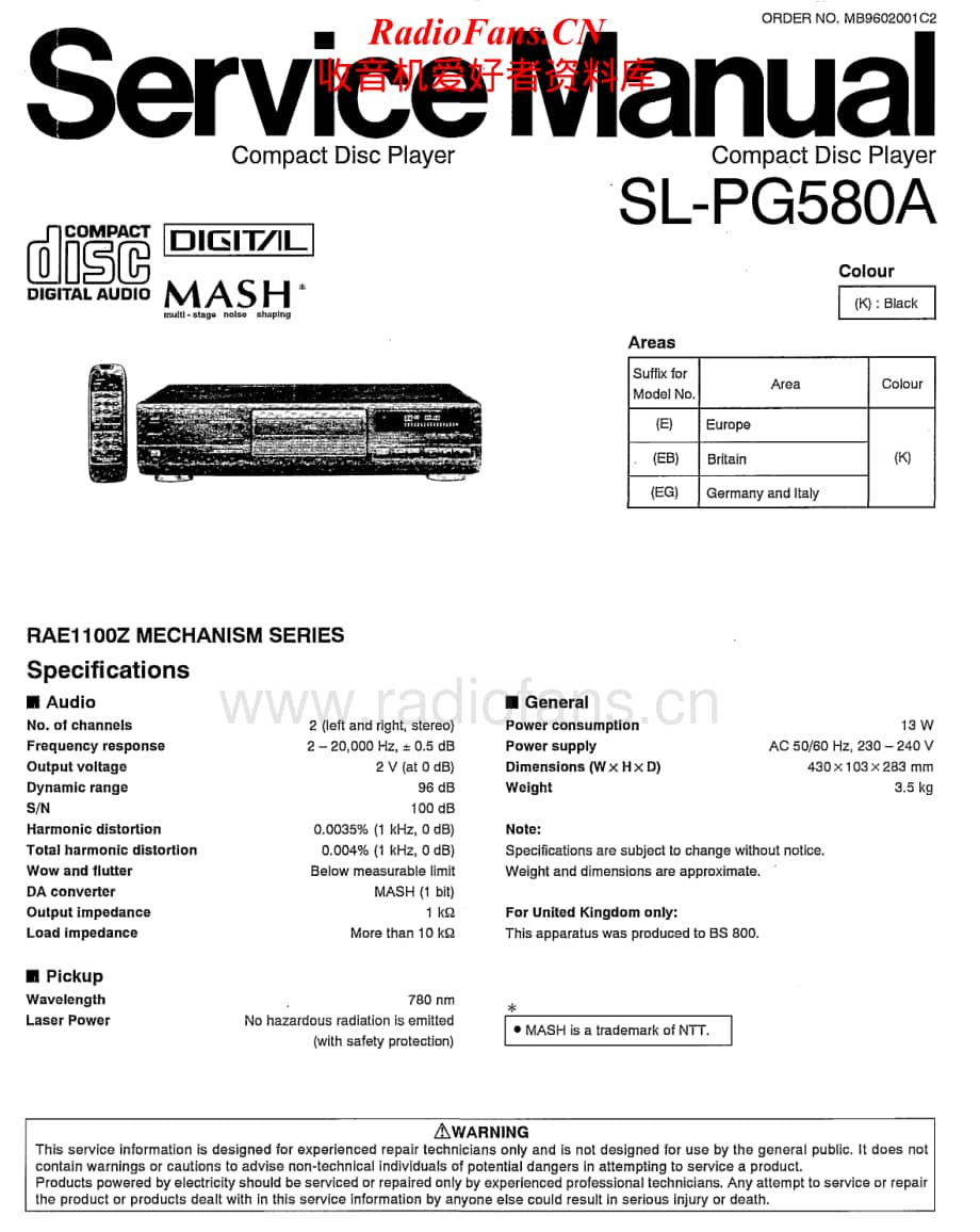 Technics-SLPG-580-A-Service-Manual电路原理图.pdf_第1页