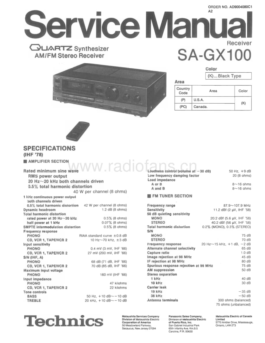 Technics-SAGX-100-Service-Manual电路原理图.pdf_第1页