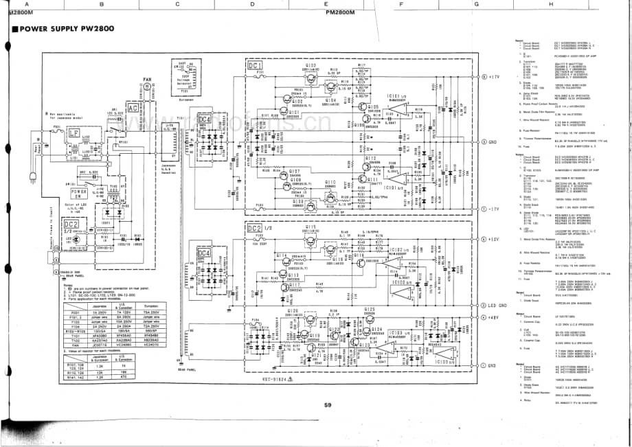 Yamaha-PW-2800-M-Schematic电路原理图.pdf_第1页