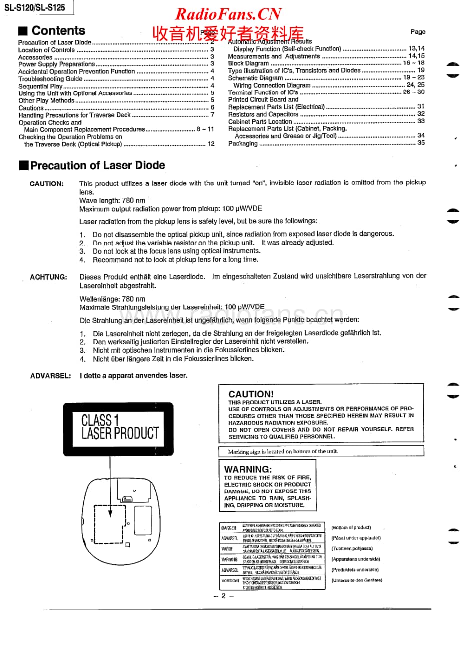 Technics-SLS-125-Service-Manual电路原理图.pdf_第2页