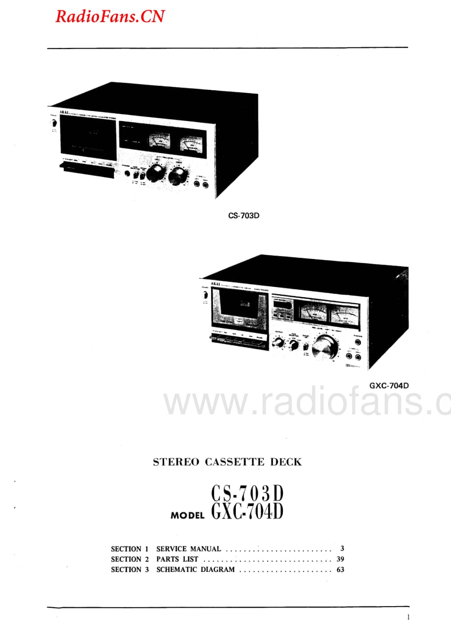 Akai-CS704D-tape-sm维修电路图 手册.pdf_第2页