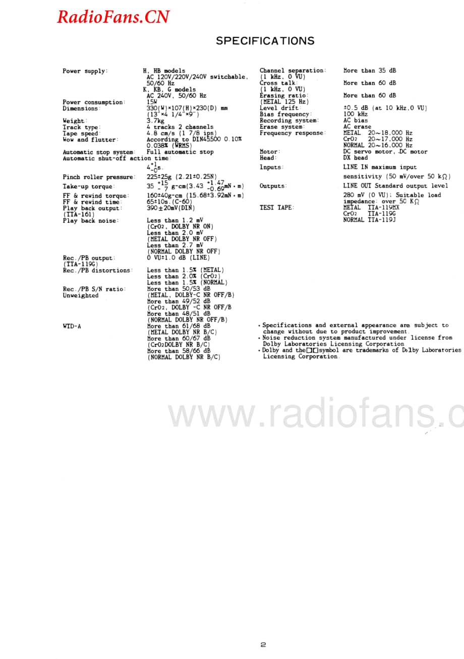 Aiwa-FX90-tape-sm维修电路图 手册.pdf_第2页