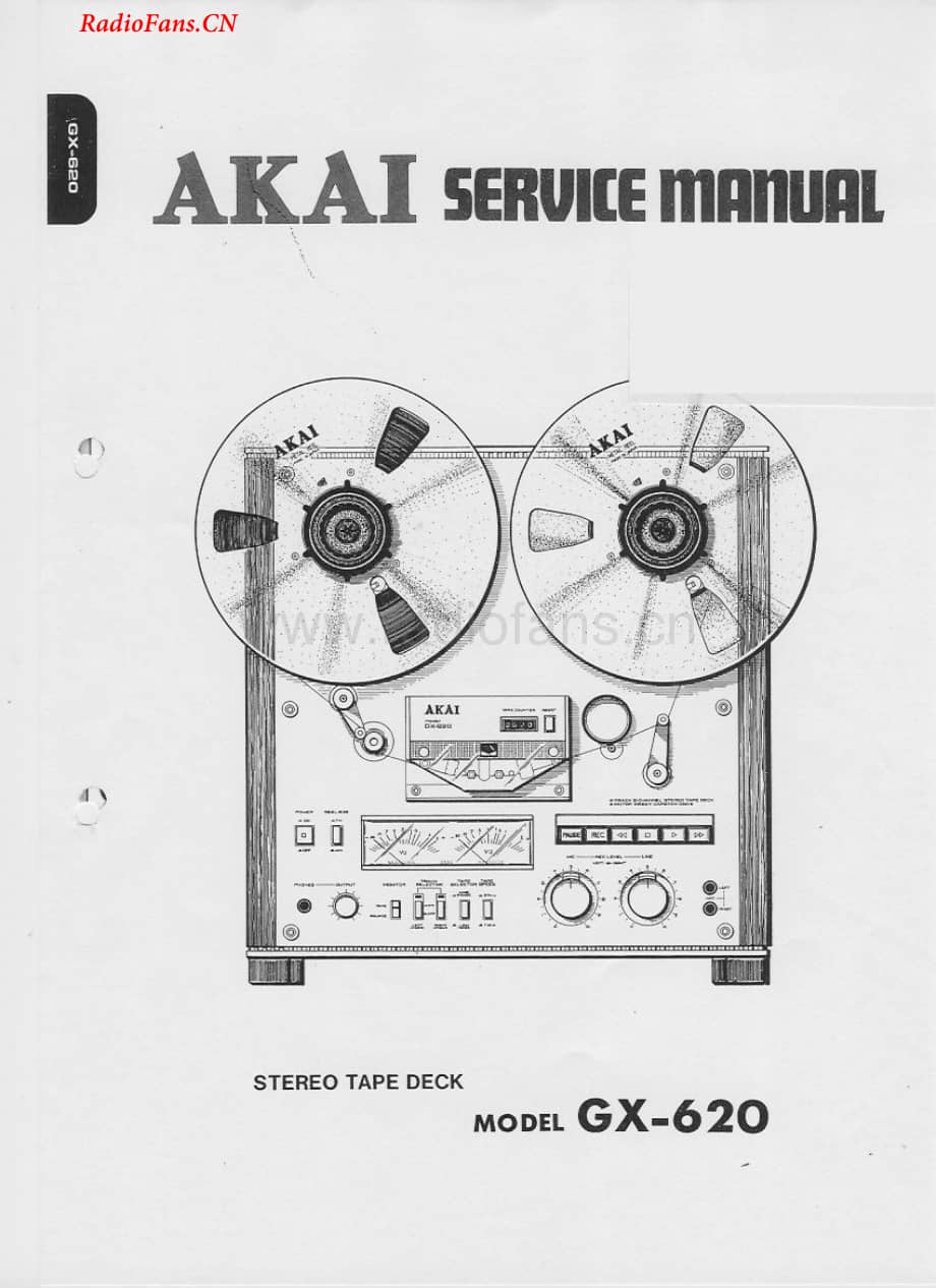 Akai-GX620-tape-sm维修电路图 手册.pdf_第1页