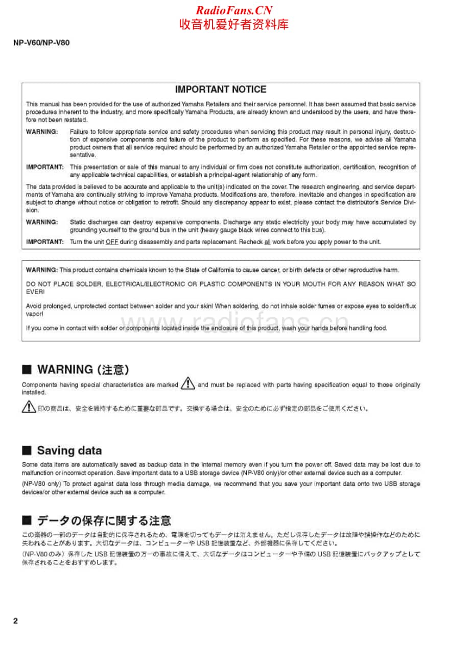 Yamaha-NP-V60-NP-V80-Service-Manual电路原理图.pdf_第2页