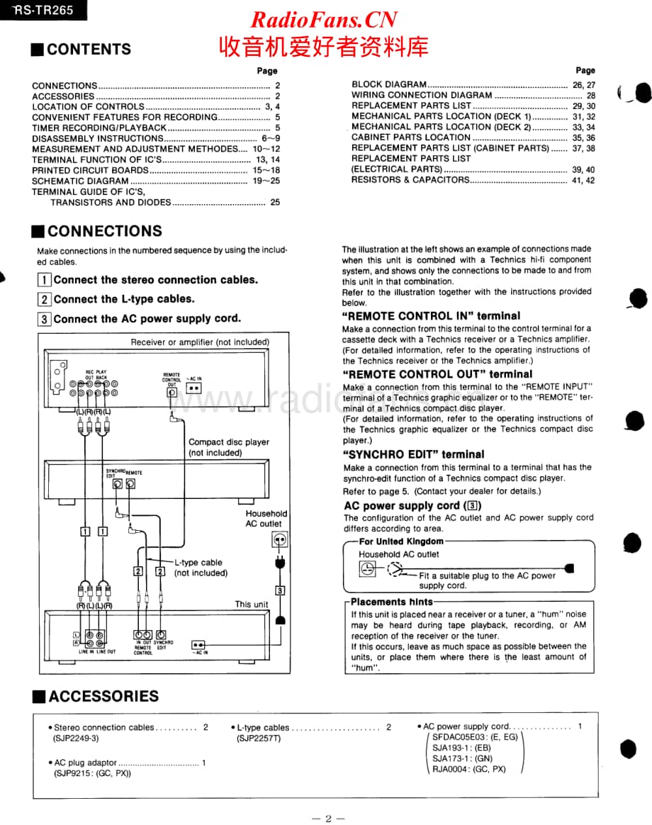 Technics-RSTR-265-Service-Manual电路原理图.pdf_第2页