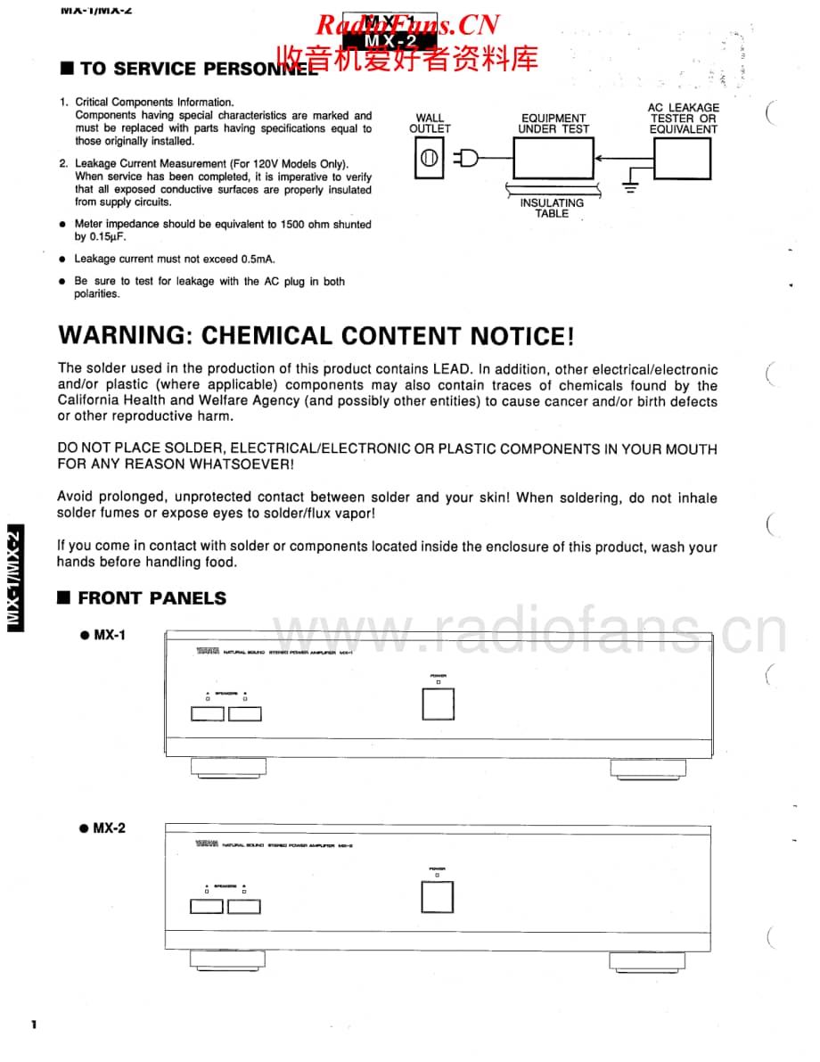 Yamaha-MX-2-Service-Manual电路原理图.pdf_第2页