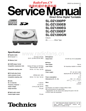 Technics-SLDZ-1200-Service-Manual电路原理图.pdf