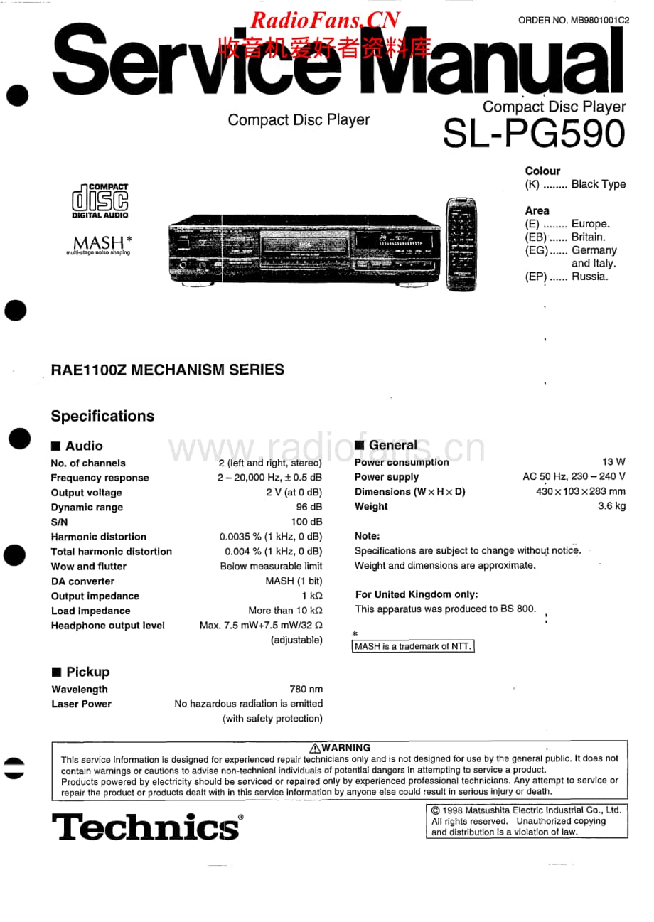 Technics-SLPG-590-Service-Manual电路原理图.pdf_第1页