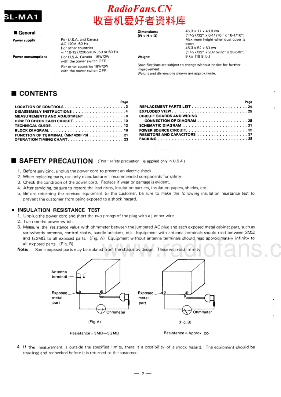 Technics-SLMA-1-Service-Manual电路原理图.pdf_第2页