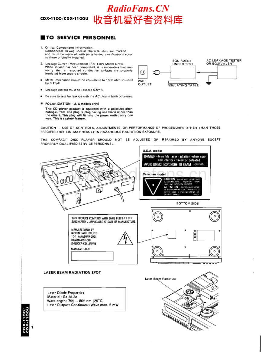 Yamaha-cdx-1100-1100U-Service-Manual电路原理图.pdf_第2页