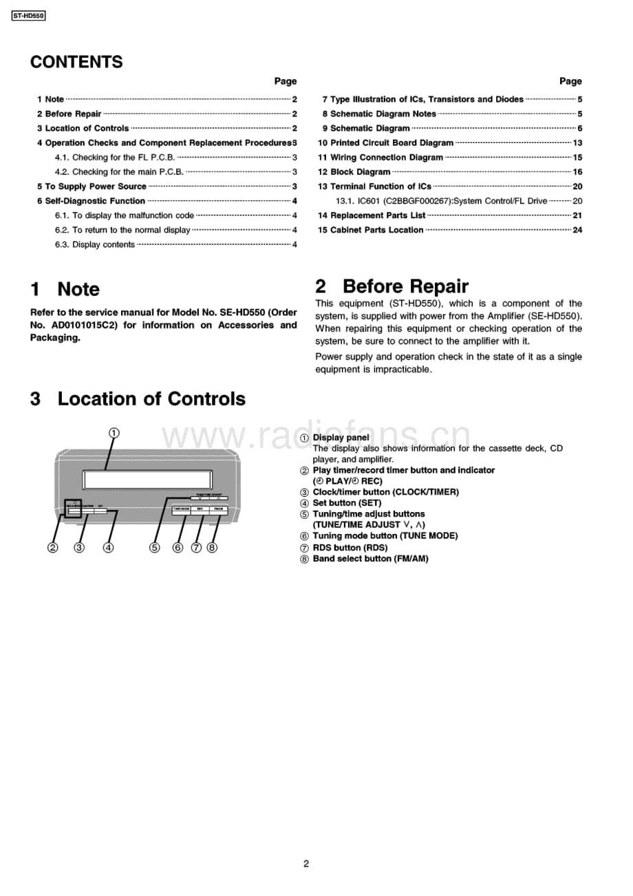 Technics-ST-HD-550-Service-Manual电路原理图.pdf_第2页