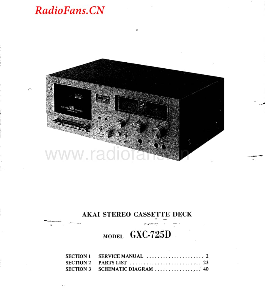 Akai-GXC725D-tape-sm维修电路图 手册.pdf_第2页