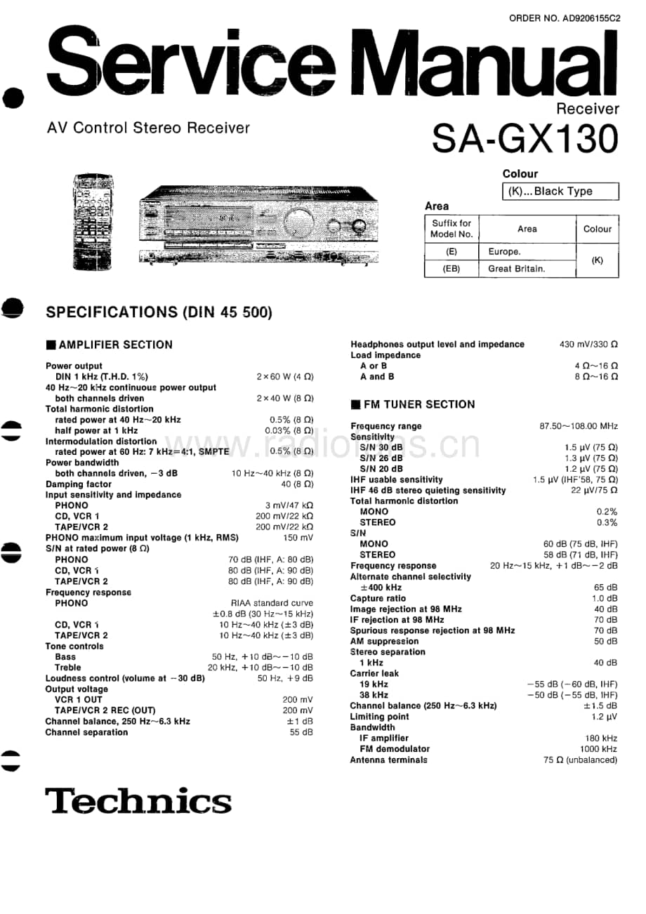 Technics-SAGX-130-Service-Manual电路原理图.pdf_第1页