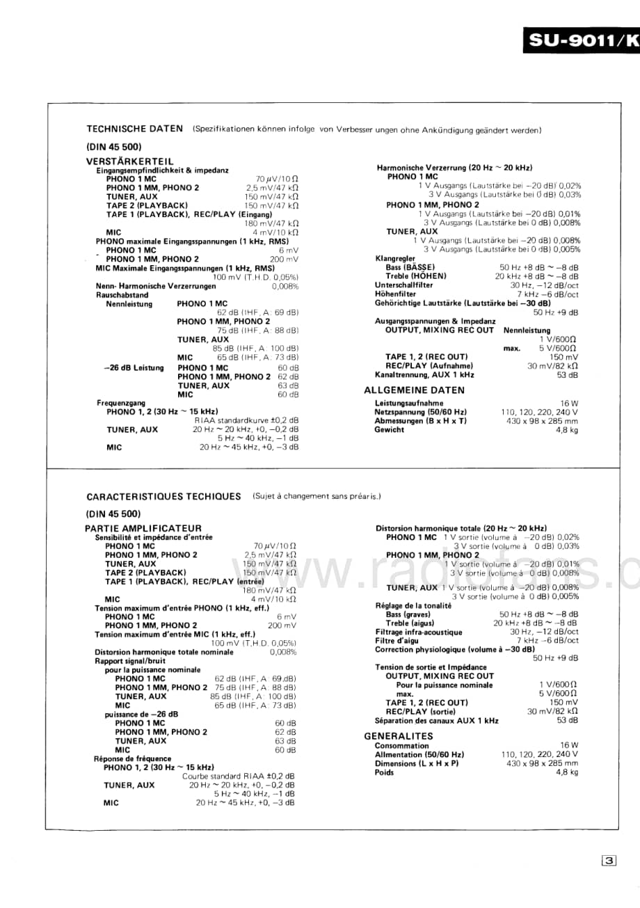 Technics-SU-9011-Service-Manual电路原理图.pdf_第3页