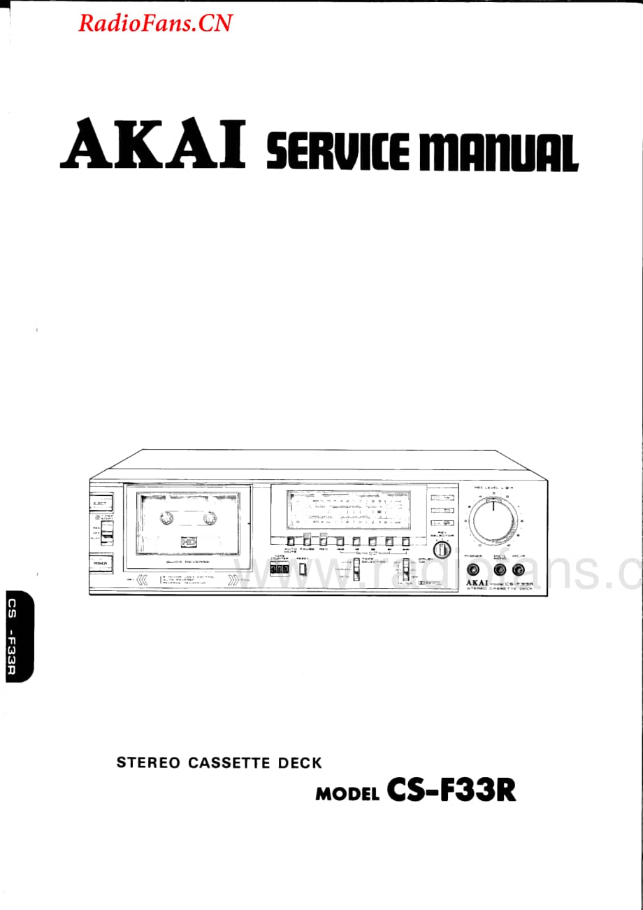 Akai-CSF33R-tape-sm维修电路图 手册.pdf_第1页