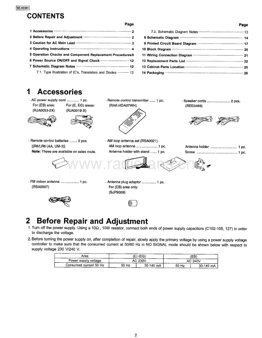 Technics-SEHD-301-Service-Manual电路原理图.pdf_第2页