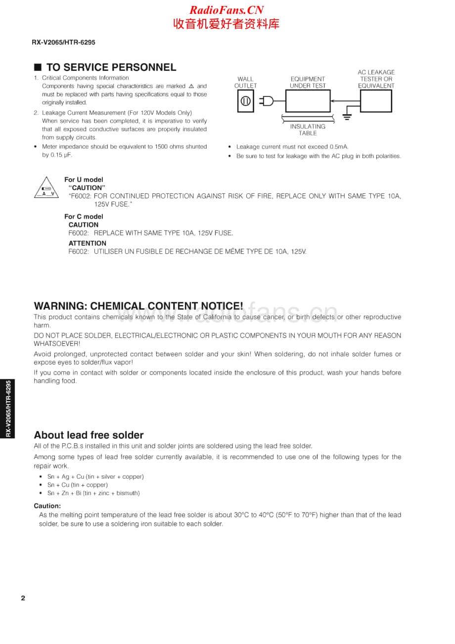 Yamaha-HTR-6295-Service-Manual电路原理图.pdf_第2页