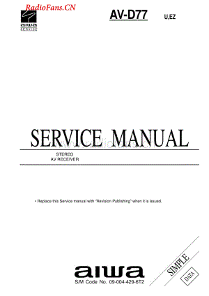 Aiwa-AVD77-avr-sm维修电路图 手册.pdf