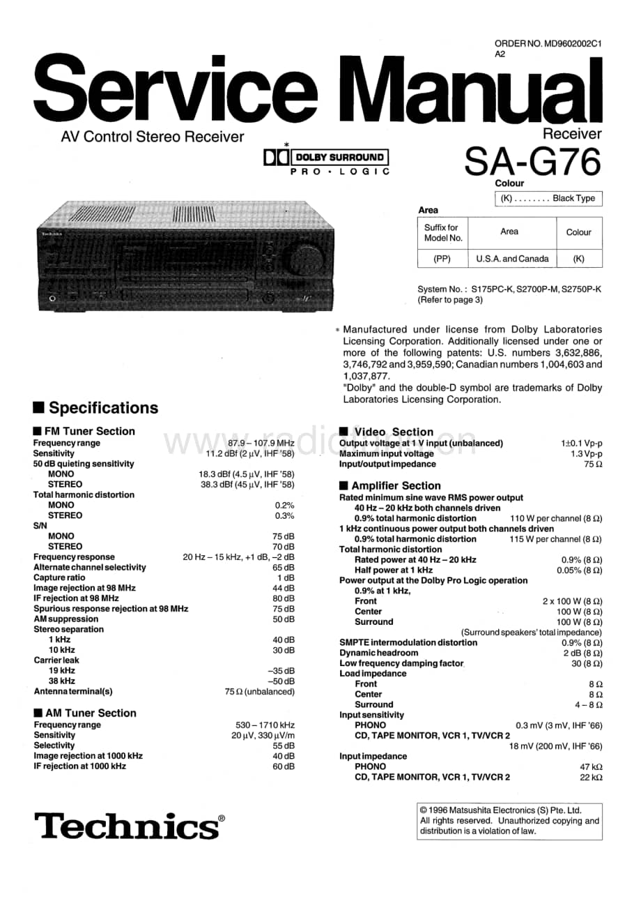 Technics-SAG-76-Service-Manual电路原理图.pdf_第1页