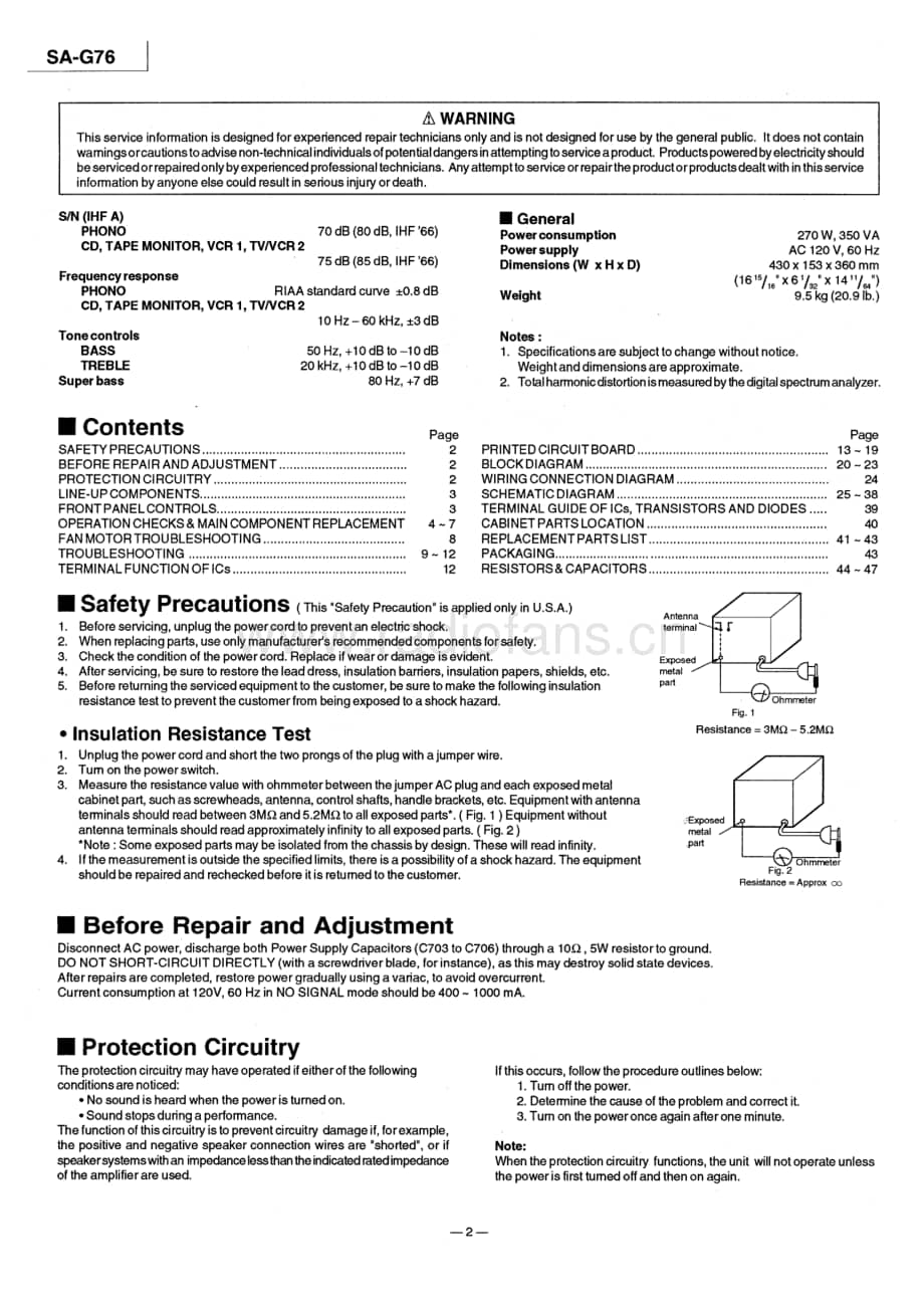 Technics-SAG-76-Service-Manual电路原理图.pdf_第2页