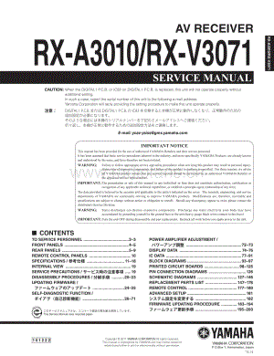 Yamaha-RXV-3067-Service-Manual电路原理图.pdf