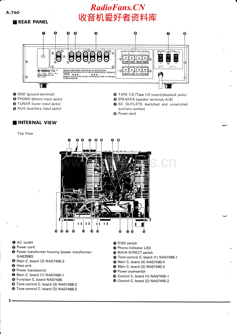 Yamaha-A-760-Service-Manual电路原理图.pdf_第2页