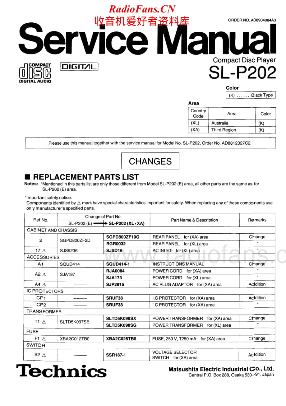 Technics-SLP-202-Service-Manual电路原理图.pdf_第1页