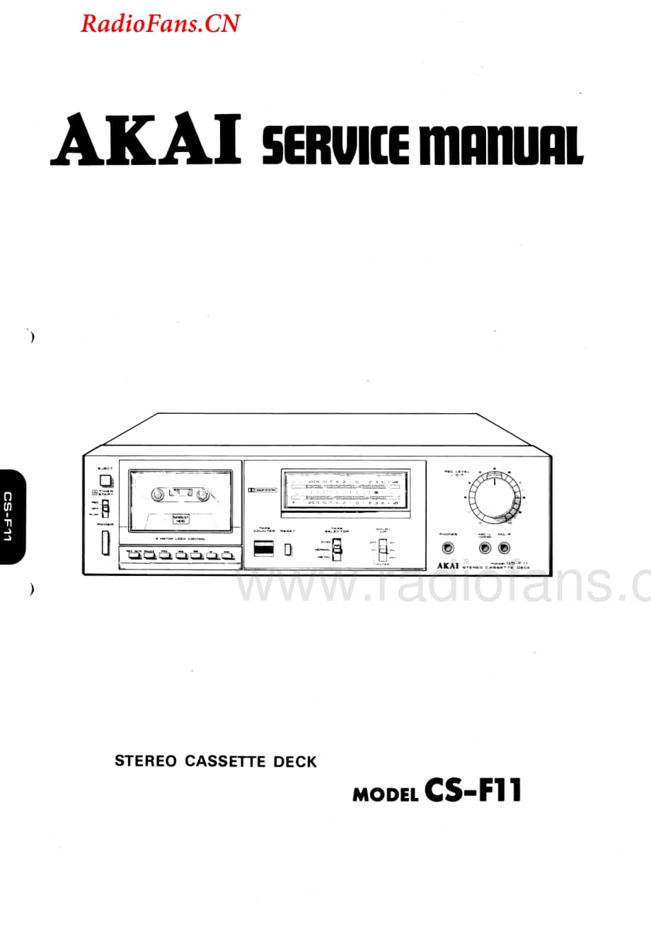 Akai-CSF11-tape-sm维修电路图 手册.pdf_第1页