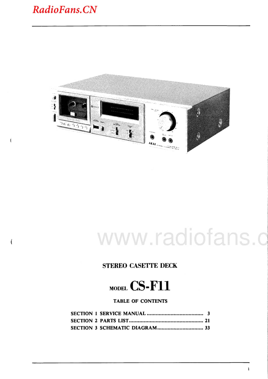 Akai-CSF11-tape-sm维修电路图 手册.pdf_第2页