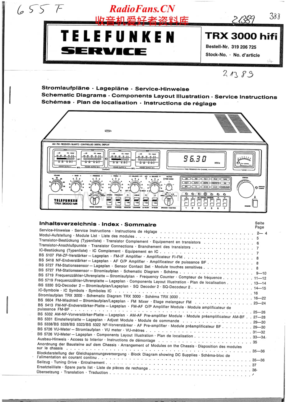 Telefunken-TRX-3000-Schematic电路原理图.pdf_第1页