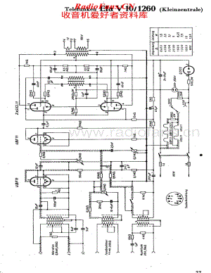Telefunken-Ela-V10-1260-Schematic电路原理图.pdf