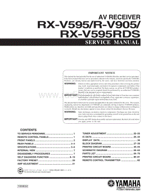 Yamaha-RV-905-Service-Manual电路原理图.pdf