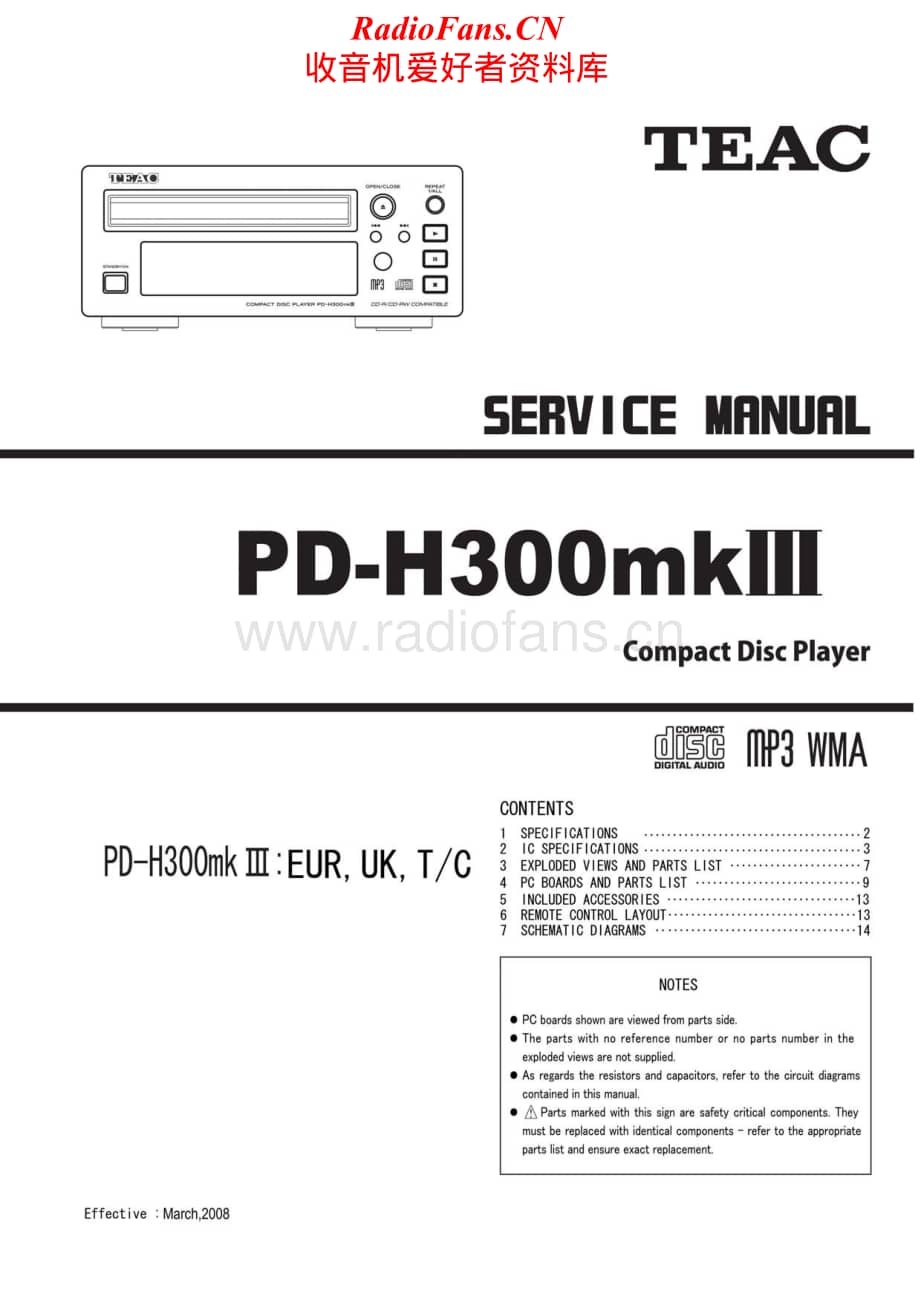 Teac-PD-H300-MK3-Service-Manual电路原理图.pdf_第1页