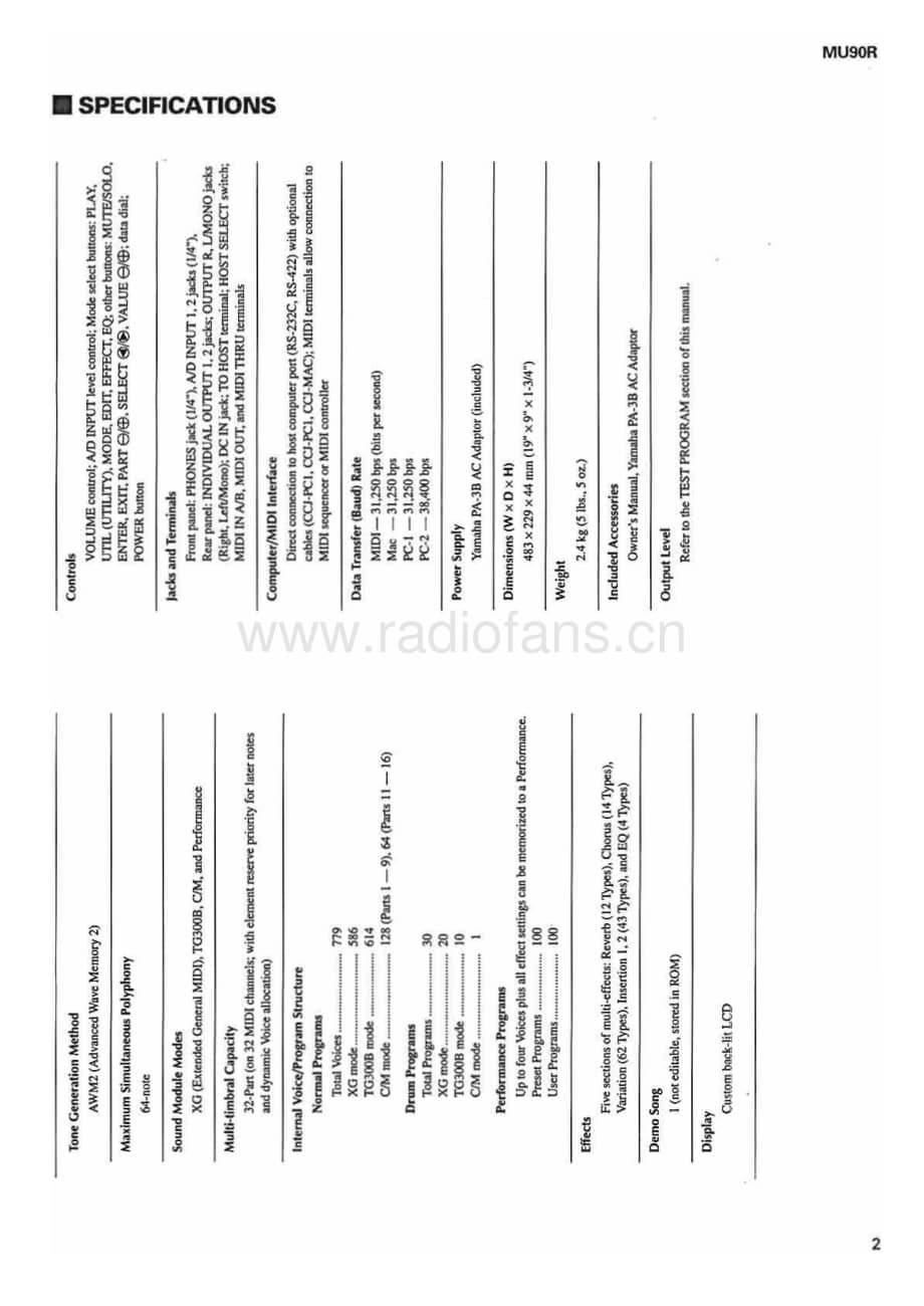 Yamaha-MU-90-R-Service-Manual电路原理图.pdf_第3页