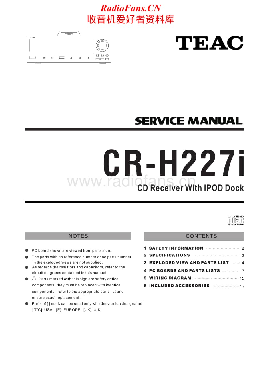 Teac-CR-H227i-Service-Manual电路原理图.pdf_第1页