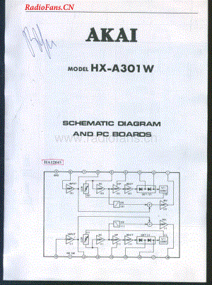 Akai-HXA301W-tape-sm维修电路图 手册.pdf