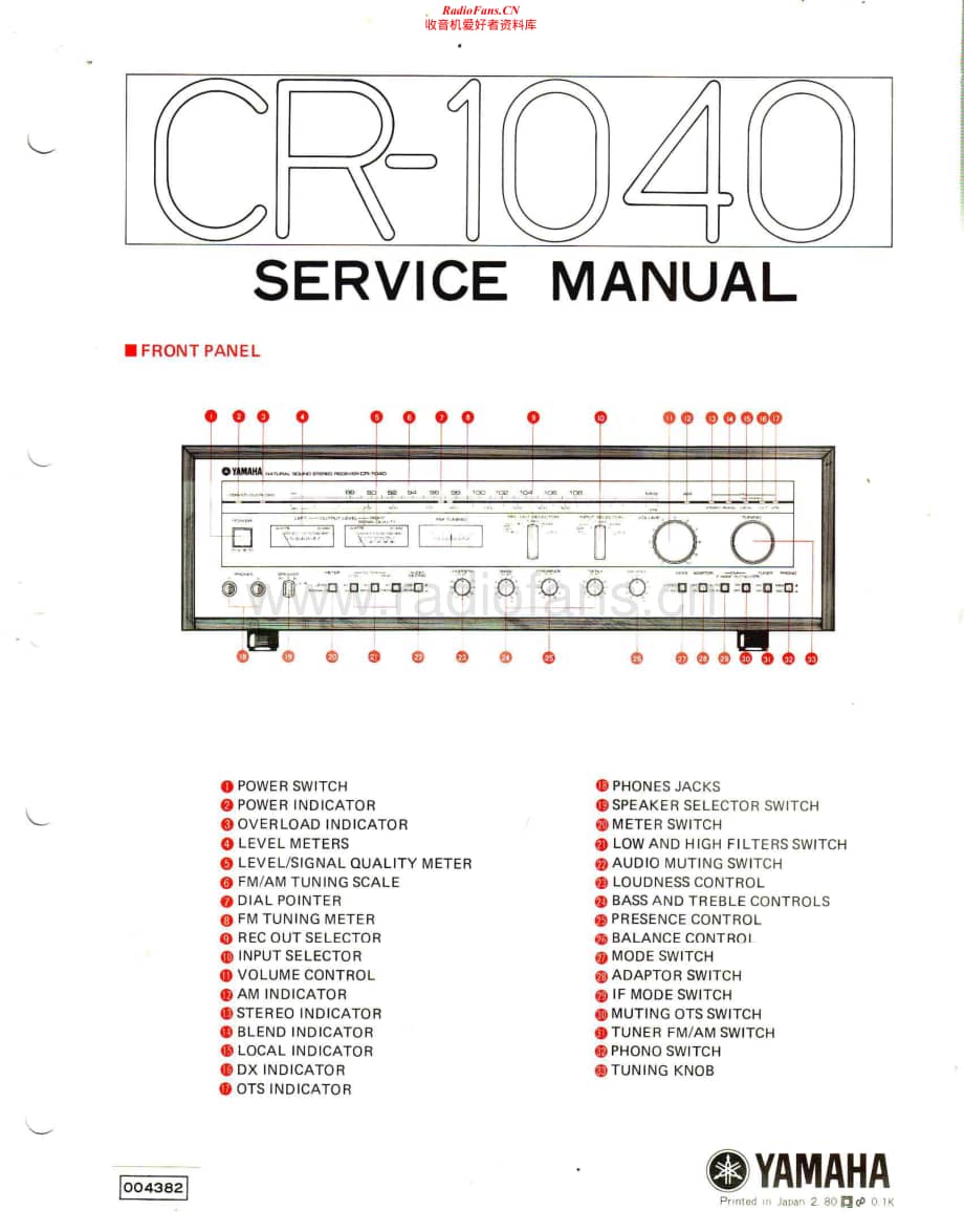 Yamaha-CR-1040-Service-Manual-part-1电路原理图.pdf_第1页