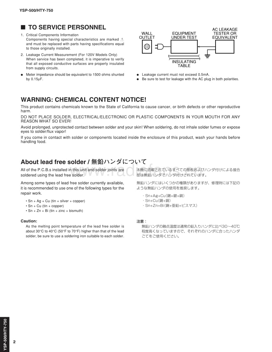 Yamaha-YSP-500-Service-Manual电路原理图.pdf_第2页