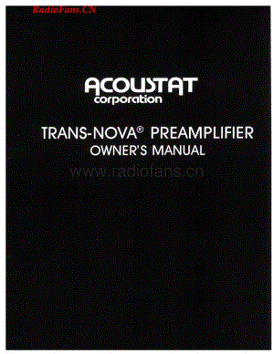 Acoustat-TransNova-pre-sch维修电路图 手册.pdf