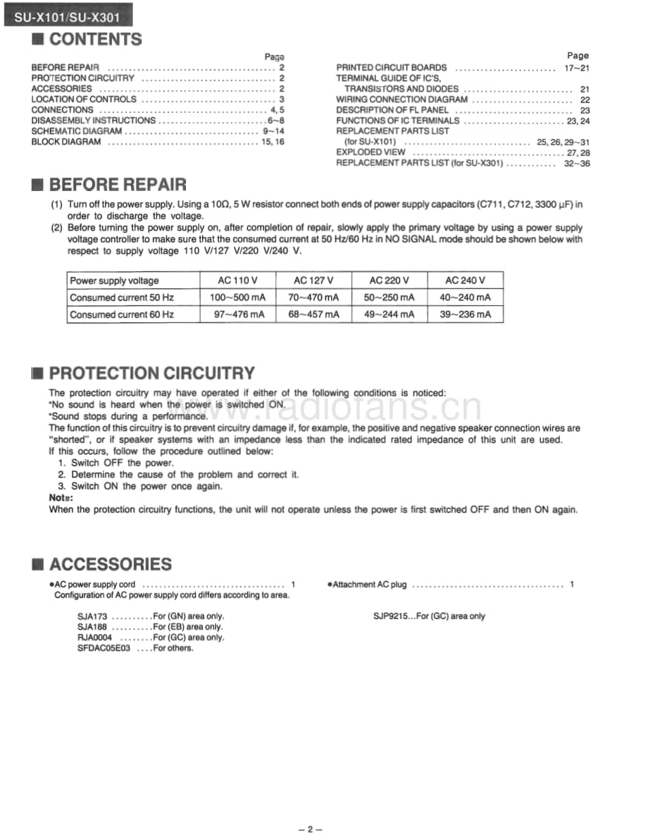 Technics-SUX-101-SUX-301-Service-Manual电路原理图.pdf_第2页