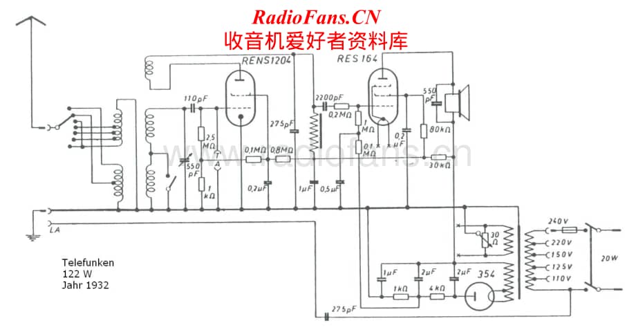 Telefunken-122-W-Schematic电路原理图.pdf_第1页