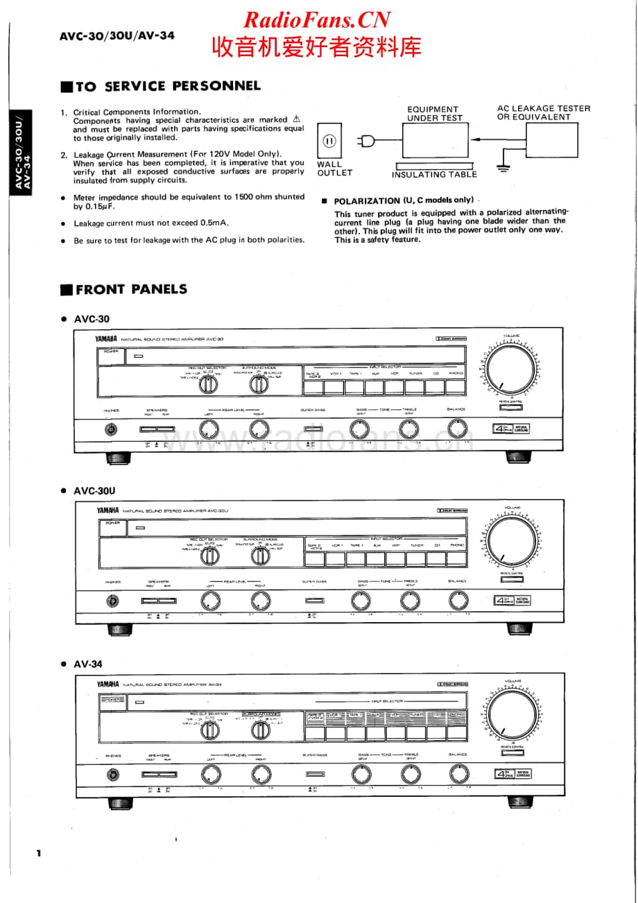 Yamaha-AVC-30-U-Service-Manual电路原理图.pdf_第2页