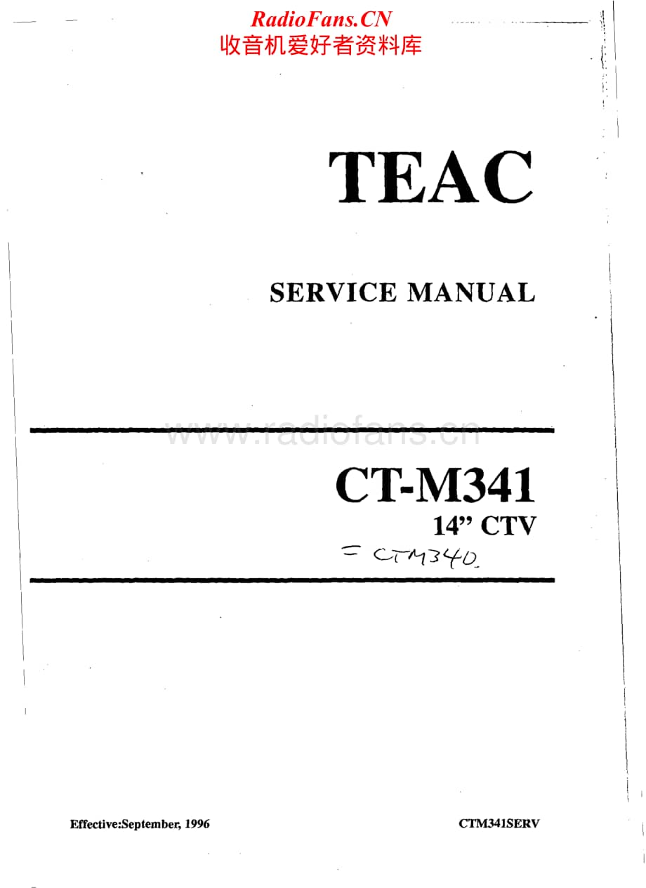 Teac-CT-M341-Service-Manual电路原理图.pdf_第1页