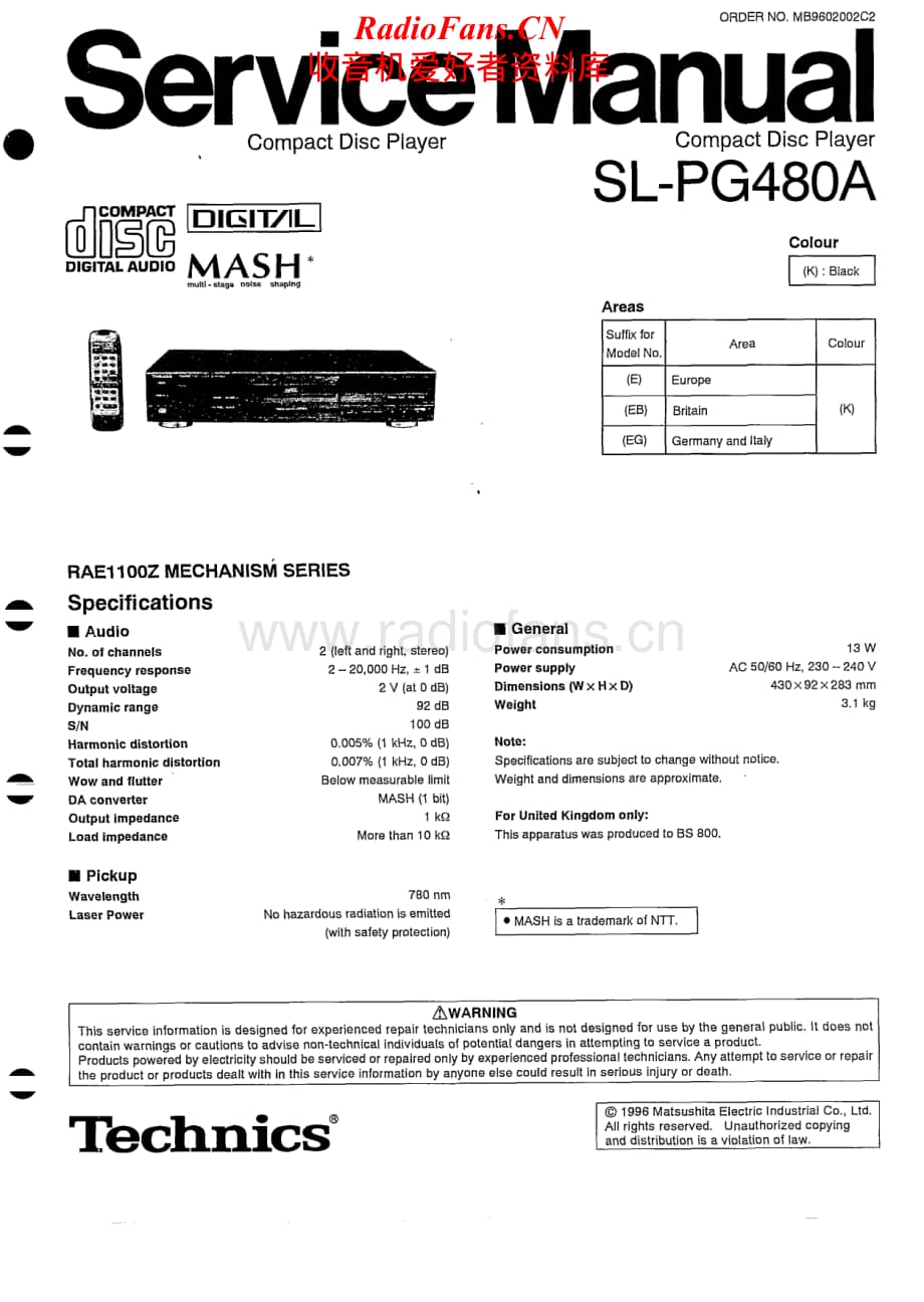 Technics-SLPG-480-A-Service-Manual电路原理图.pdf_第1页