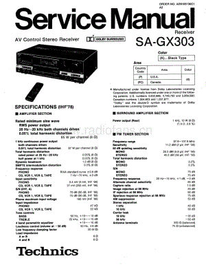 Technics-SAGX-303-Service-Manual电路原理图.pdf