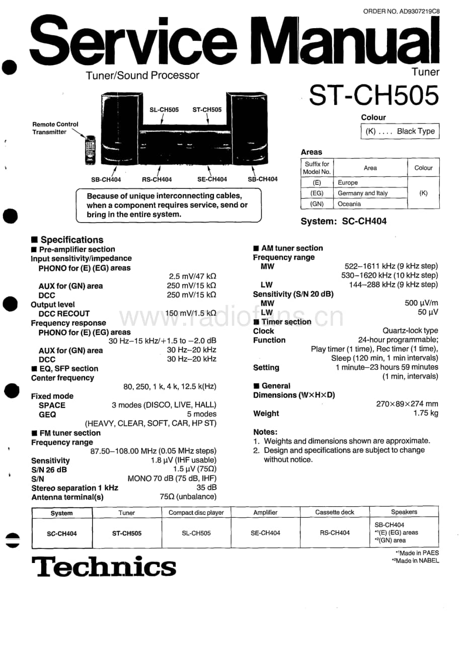 Technics-STCH-505-Service-Manual电路原理图.pdf_第1页