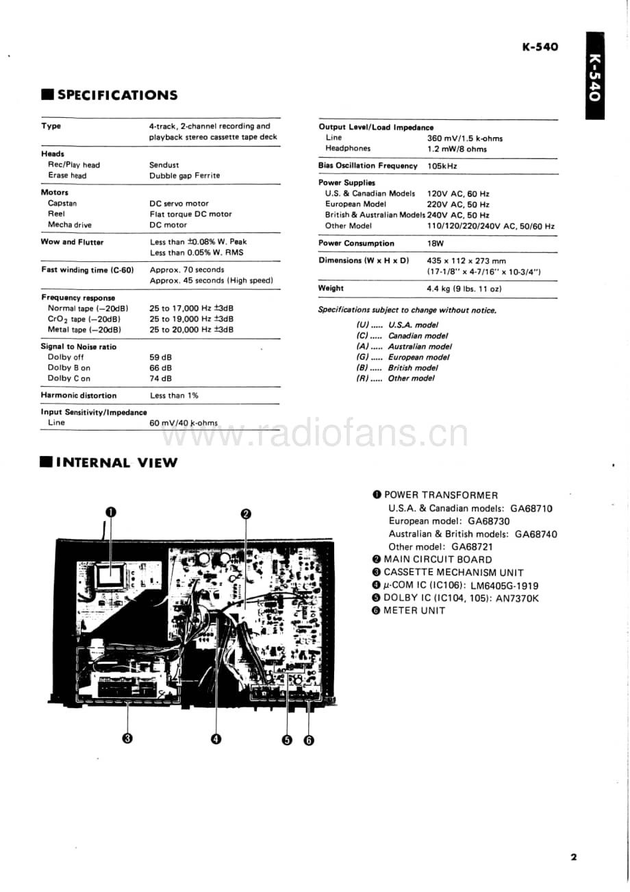 Yamaha-K-540-Service-Manual电路原理图.pdf_第3页